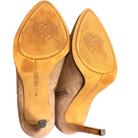 Vince Camuto VC Lorenza Heeled Boots – Wild Mushroom Suede – Size 7 - Picture 8 of 13
